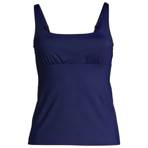Women's Plus Size Square Neck Underwire Tankini Swimsuit Top
