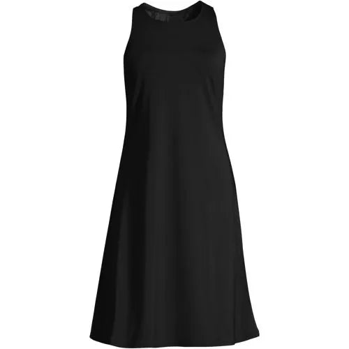 Women's Chlorine Resistant Scoop Neck Dresskini Swim Cover-up Dress No Panty