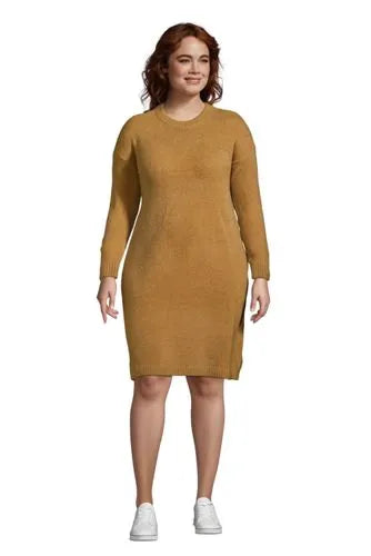 Women's Plus Size Lounge Crew Neck Dress Slounge