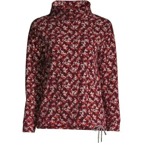 Women's Long Sleeve Waffle Funnel Neck Top