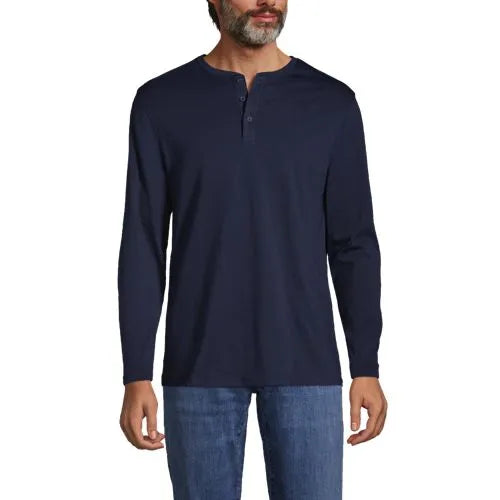 Men's Long Sleeve Cotton Supima Henley