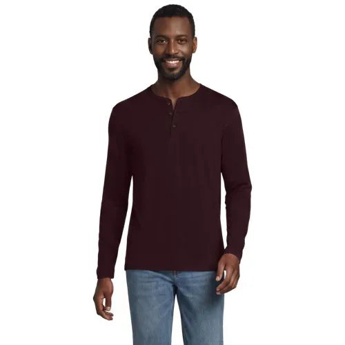 Men's Long Sleeve Cotton Supima Henley