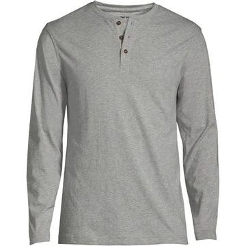 Men's Big Long Sleeve Cotton Supima Henley