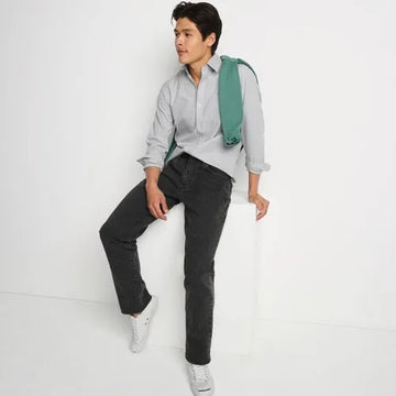 Men's Stretch Traditional Fit Jean Washed Black