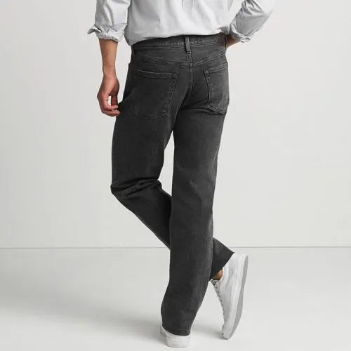 Men's Stretch Traditional Fit Jean Washed Black
