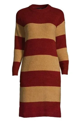 Women's Lounge Crew Neck Slounge Dress - Stripe