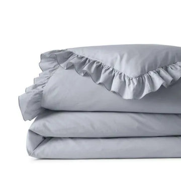 200 Thread Count Cotton Crisp and Cool Percale Ruffle Duvet Bed Cover