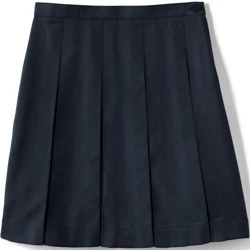 School Uniform Girls Box Pleat Skirt Below the Knee