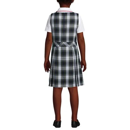 Girls Plaid Jumper Top of Knee