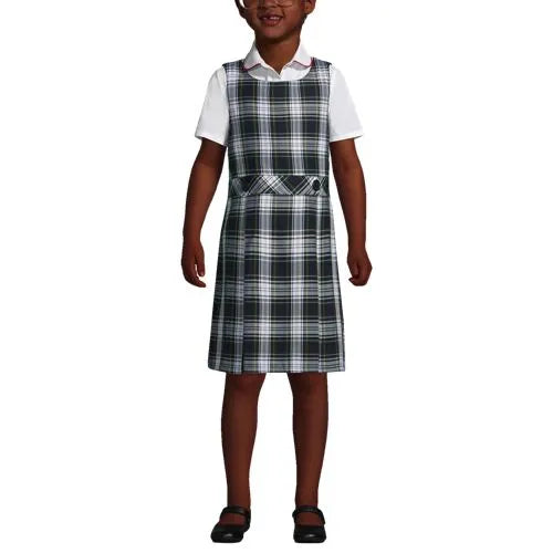 Girls Plaid Jumper Top of Knee