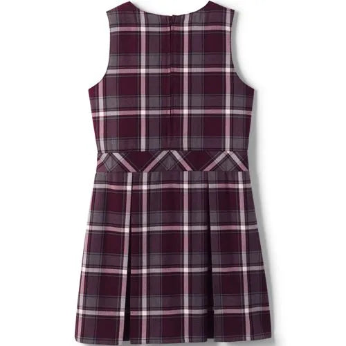 Girls Plaid Jumper Top of Knee