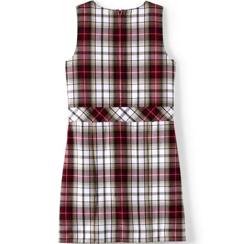 Girls Plaid Jumper Top of Knee