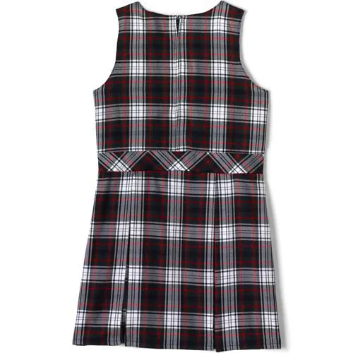 Girls Plaid Jumper Top of Knee