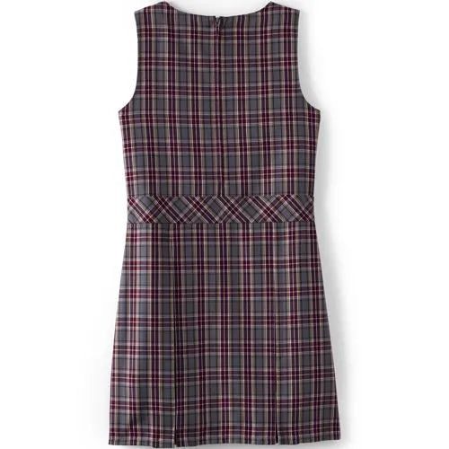 Girls Plaid Jumper Top of Knee
