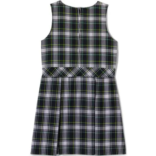 Girls Plaid Jumper Top of Knee