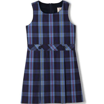 Girls Plaid Jumper Top of Knee