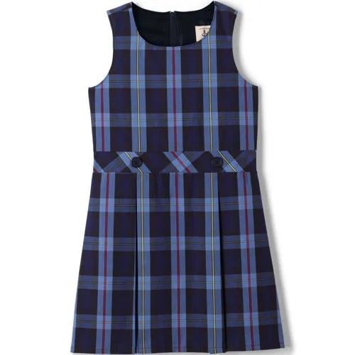 Girls Plaid Jumper Top of Knee