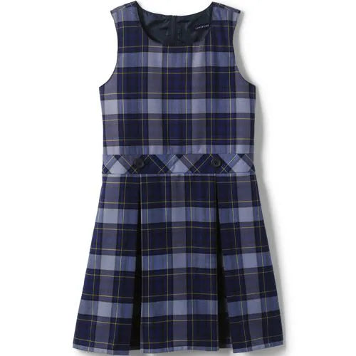 Girls Plaid Jumper Top of Knee