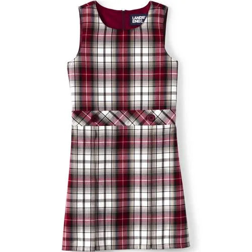 Girls Plaid Jumper Top of Knee