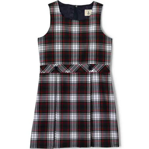 Girls Plaid Jumper Top of Knee