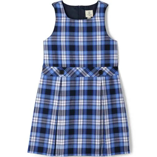Girls Plaid Jumper Top of Knee