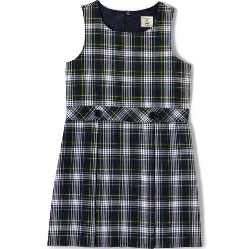Girls Plaid Jumper Top of Knee