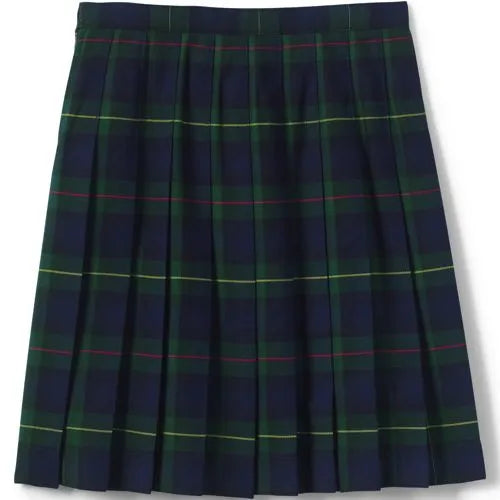 Girls Plaid Pleated Skirt Below the Knee