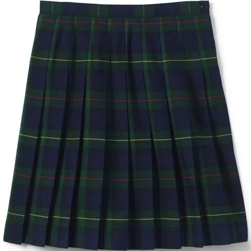 School Uniform Girls Plaid Pleated Skirt Below the Knee