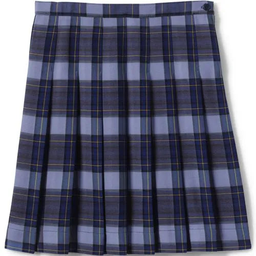 Girls Plaid Pleated Skirt Below the Knee