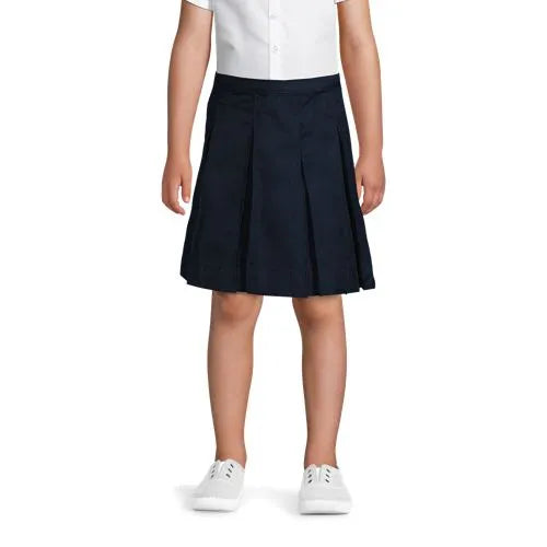 Girls Box Pleat Skirt Top of Knee