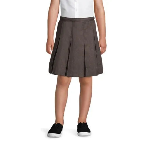 Girls Box Pleat Skirt Top of Knee