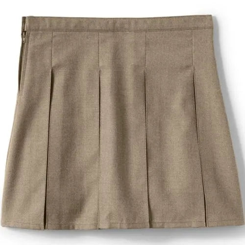 Girls Box Pleat Skirt Top of Knee
