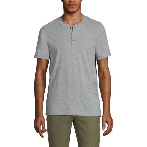 Men's Short Sleeve Cotton Supima Jersey Henley