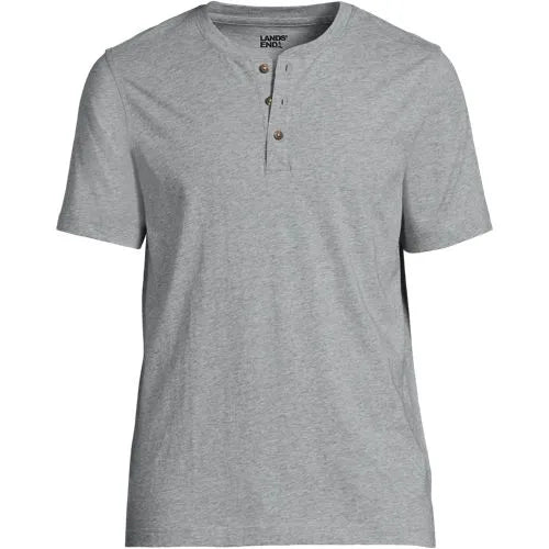 Men's Short Sleeve Cotton Supima Jersey Henley