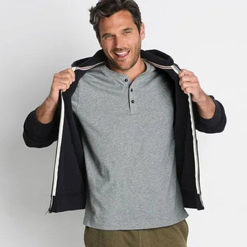 Men's Short Sleeve Cotton Supima Jersey Henley