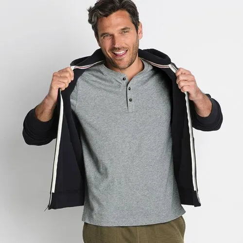 Men's Short Sleeve Cotton Supima Jersey Henley