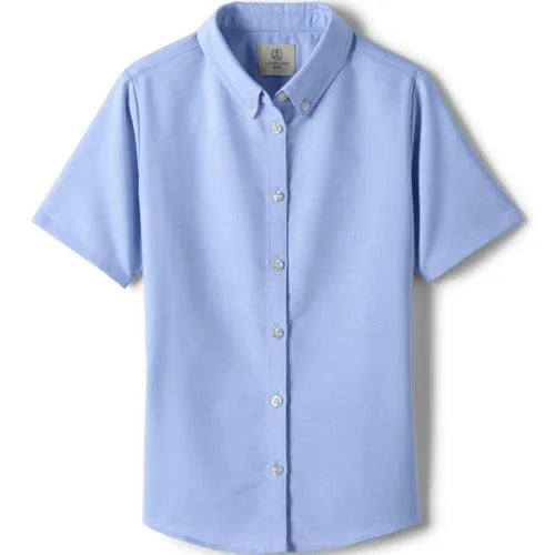School Uniform Girls Short Sleeve Oxford Dress Shirt