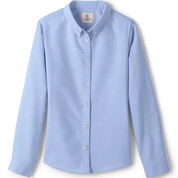 Girls Long Sleeve Oxford Dress Shirt