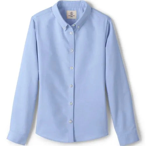 Girls Long Sleeve Oxford Dress Shirt