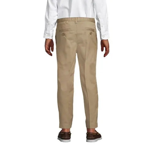 Boys Tailored Fit Blend Iron Knee Plain Front Pants