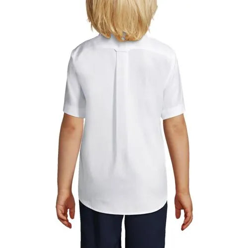 Boys Short Sleeve No Iron Pinpoint Dress Shirt