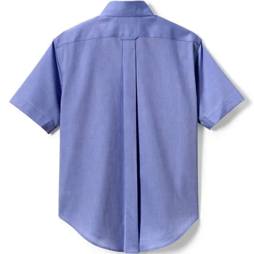 Boys Short Sleeve No Iron Pinpoint Dress Shirt