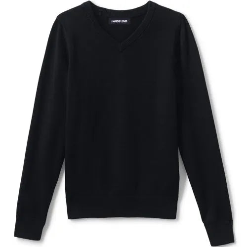 School Uniform Boys Cotton Modal Fine Gauge V-neck Sweater