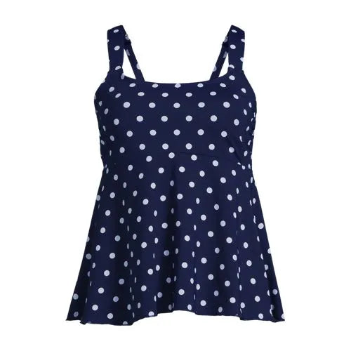 Women's Mastectomy Flutter Scoop Neck Tankini Top