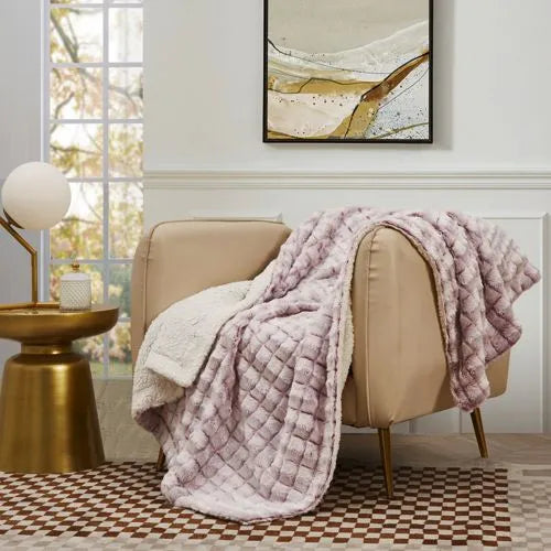 Blue Ridge Home Fashions MicroMink Sherpa Reversible Throw Blanket