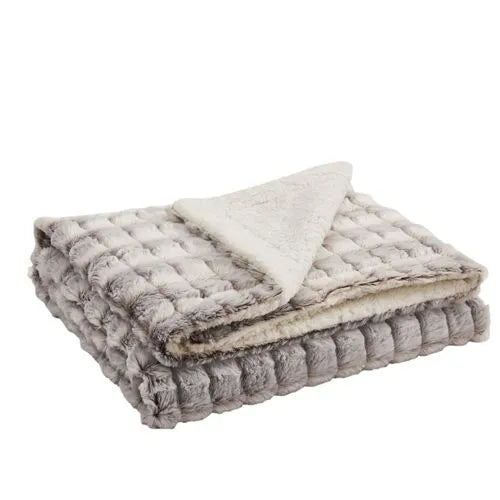 Blue Ridge Home Fashions MicroMink Sherpa Reversible Throw Blanket