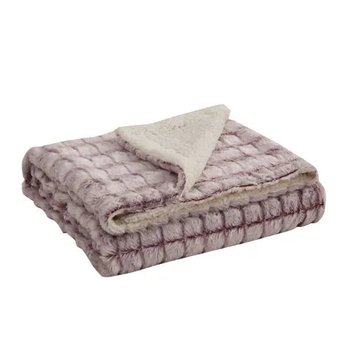 Blue Ridge Home Fashions MicroMink Sherpa Reversible Throw Blanket