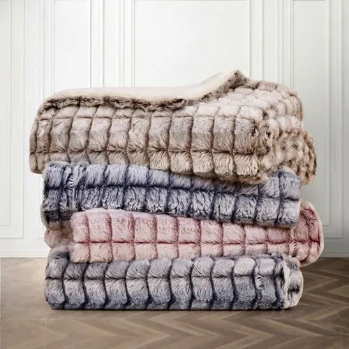 Blue Ridge Home Fashions MicroMink Sherpa Reversible Throw Blanket