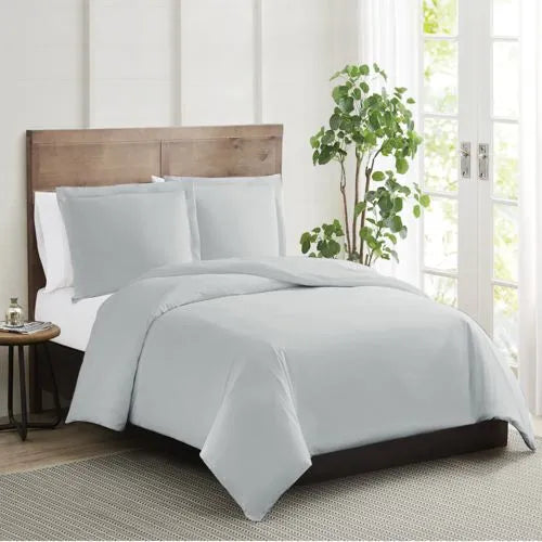 Truly Calm Silver Cool Cotton Duvet Cover Set