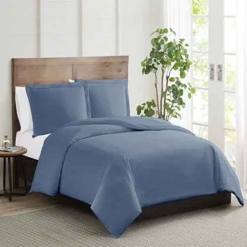 Truly Calm Silver Cool Cotton Duvet Cover Set